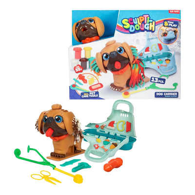 Toi-toys ensemble d'argile à sculpter chien gardien de zoo, 13 pièces.