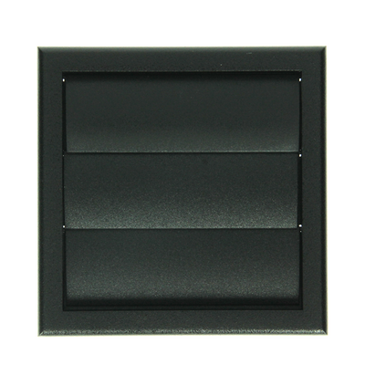 Renson 1069265 - grille de hotte aspirante en saillie PVC 733 (154x154) str 9005 (noir) | 2 pièces