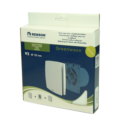 Renson 1069259 - cache ventilateur mécanique (9x12-dia 125) 92w (blanc) | 2 pièces