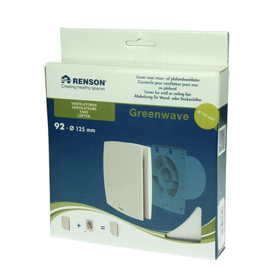 Renson 1069261 - cache ventilateur mécanique (9x12-dia 125) 92g (gris) | 2 pièces
