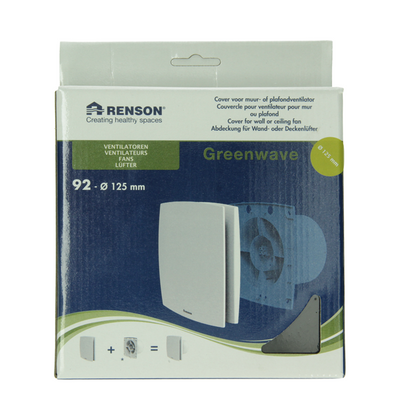 Renson 1069260 - cache ventilateur mécanique (9x12-dia 125) 92b (noir) | 2 pièces