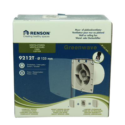 Renson 1069254 - mécan. ventilateur avec minuterie 9212t (dia 125) | 2 pièces
