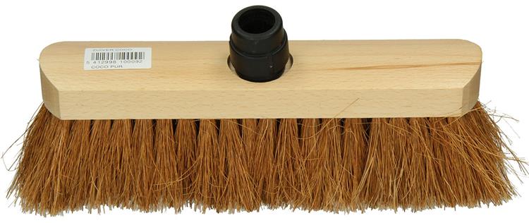 1009167 - balai en coco rond bois laqué 30cm + pièce eb noir | 5 pièces