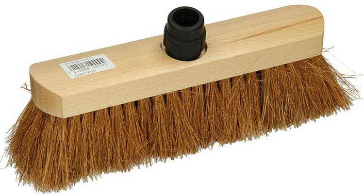 1009167 - balai en coco rond bois laqué 30cm + pièce eb noir | 5 pièces