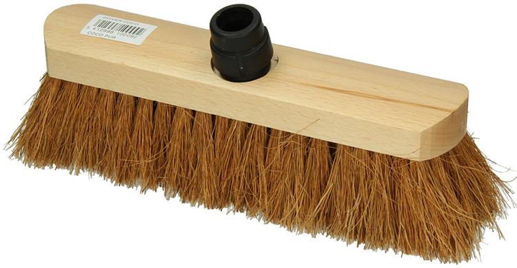 1009167 - balai en coco rond bois laqué 30cm + pièce eb noir | 5 pièces