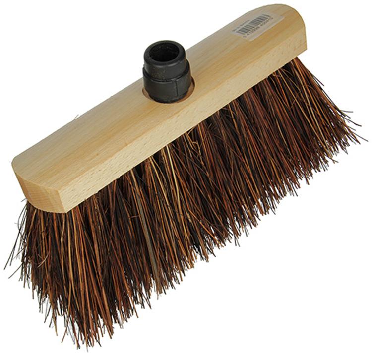 1008319 - balayeuse ronde en bois laqué clair 50% bahia + st eb noir fluorescent | 4 pièces