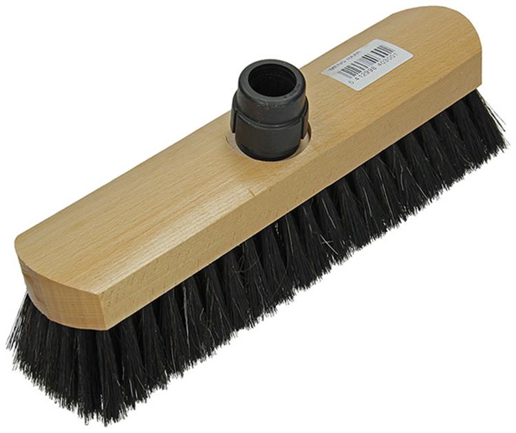 1008321 - Balai d'intérieur poils noirs rond bois laqué clair + st eb tl30cm | 3 pièces
