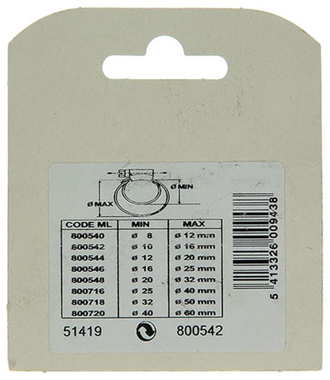 Mack 1015897 - 2 anneaux de tension galvanisés carte 11x17mm | 10 pièces