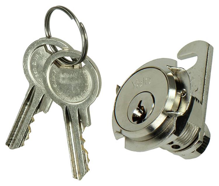 Mack 1015856 - 1 serrure pour armoire aux lettres nickelée 16mm | 5 pièces