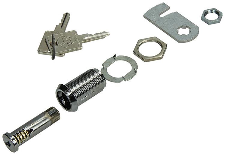 Mack 1013584 - 1 serrure d'armoire aux lettres chromée 32mm | 5 pièces