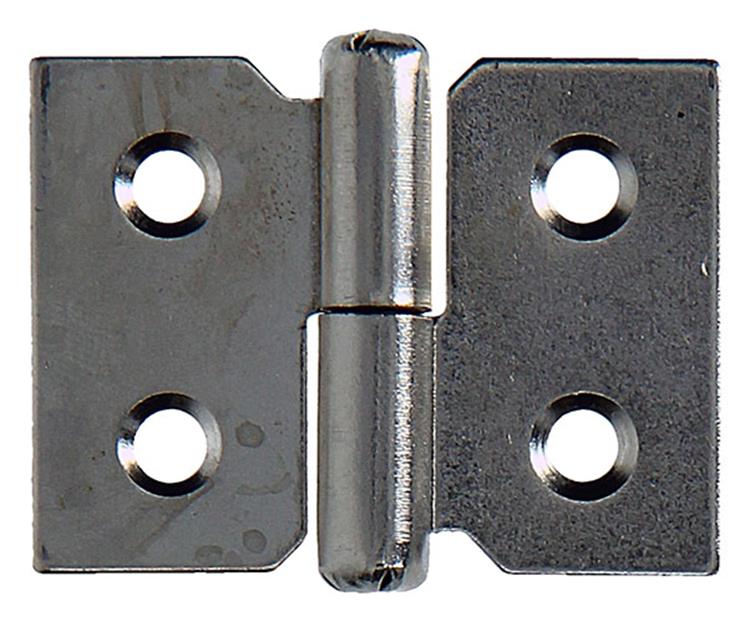 Mack 1013467 - 2 charnières de meuble droite nickelées h 30 x l 40 mm | 5 pièces