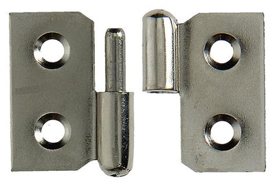 Mack 1013349 - 2 charnières de meuble gauche nickelées h 30 x l 40 mm | 5 pièces