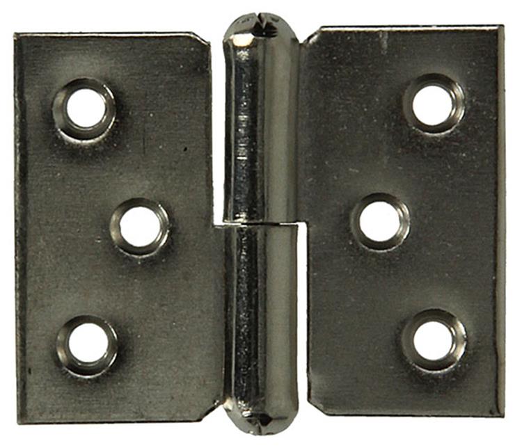 Mack 1013350 - 2 charnières de meuble gauche nickelées h 40 x l 50 mm | 5 pièces