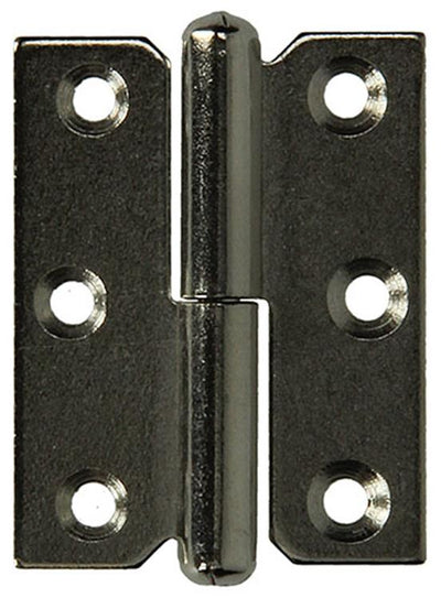 Mack 1013352 - 2 charnières de meuble gauche nickelées h 50 x l 40 mm | 5 pièces