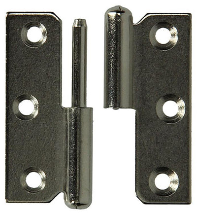 Mack 1013352 - 2 charnières de meuble gauche nickelées h 50 x l 40 mm | 5 pièces