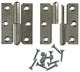 Mack 1013465 - 2 charnières de meuble droite nickelées h 50 x l 40 mm | 5 pièces