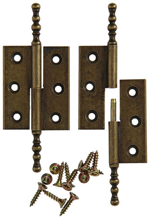 Mack 1013558 - 2 charnières de meuble droite bronze h 50 x l 40 mm | 5 pièces