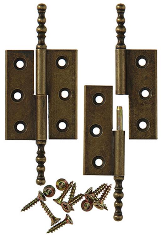 Mack 1013559 - 2 charnières de meuble gauche bronzées h 50 x l 40 mm | 5 pièces