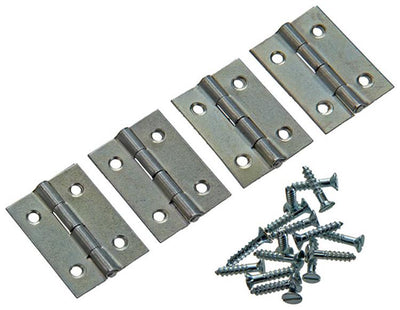 Mack 1013245 - 4 charnières étroites galvanisées h 25 x l 18 mm | 5 pièces