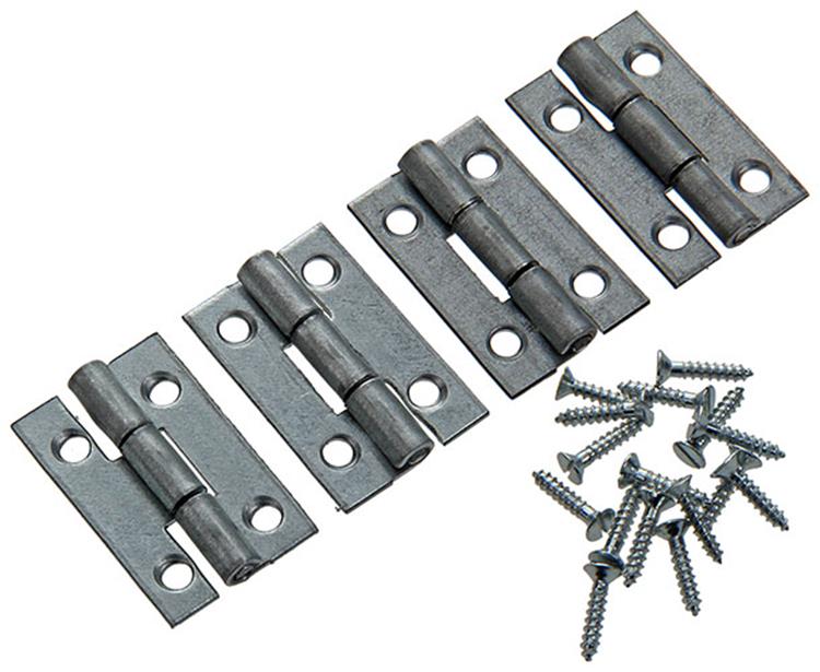 Mack 1013544 - 4 charnières étroites galvanisées h 30 x l 19 mm | 5 pièces