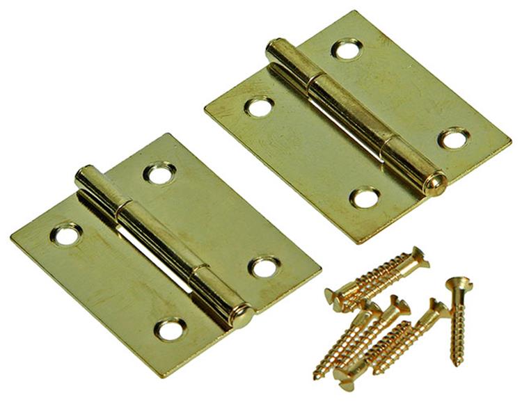 Mack 1013503 - 2 charnières étroites laiton h 40 x l 32 mm | 5 pièces