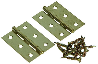 Mack 1013338 - 2 charnières étroites laiton h 50 x l 30 mm | 5 pièces