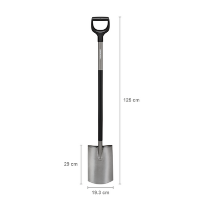 Bêche de jardin ronde ergonomique Fiskars | gris - 1066710