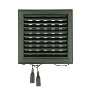 Renson 1069262 - grille orientable en saillie PVC 732 (154x154) str 9005 (noir) | 2 pièces - afbeelding 1
