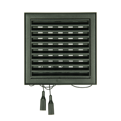 Renson 1069262 - grille orientable en saillie PVC 732 (154x154) str 9005 (noir) | 2 pièces