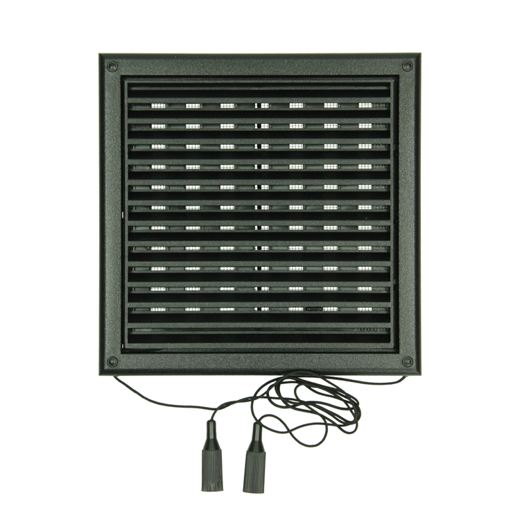 Renson 1069263 - grille orientable en saillie PVC 732 (187x187) str 9005 (noir) | 2 pièces