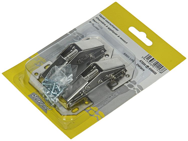 Mack 1013624 - 2 charnières à ressort nickelées easy-line | 5 pièces