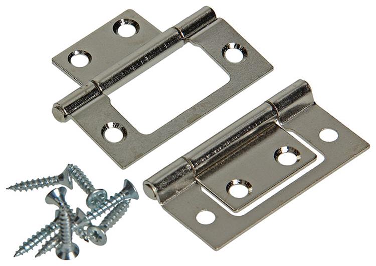 Mack 1013560 - 2 charnières pour porte pliante nickelées h 50 x l 40 mm | 5 pièces
