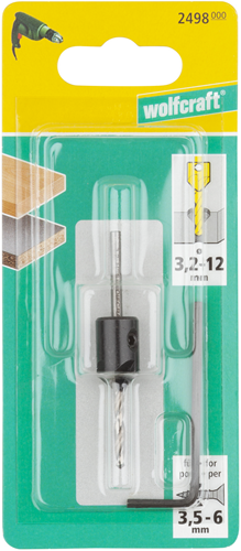 Pré-perceuse Wolfcraft | avec fraisage | ø3,2-12mm | 1 pièce - 2498000