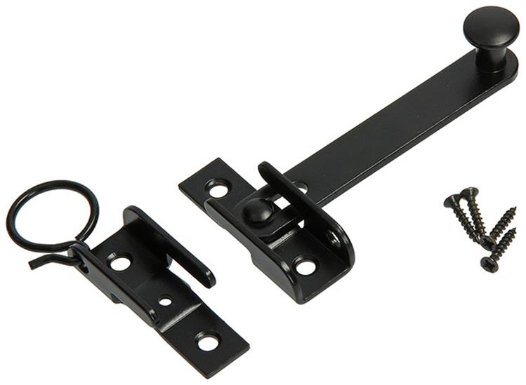 Mack 1013553 - 1 fermeture de trappe plastifiée noire. 130 mm | 3 pièces