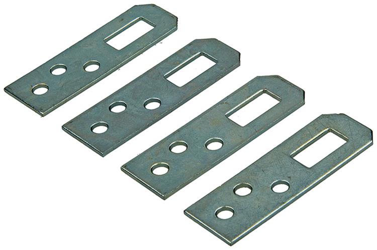Mack 1013284 - 4 œillets de crémaillère galvanisés 60 mm | 5 pièces