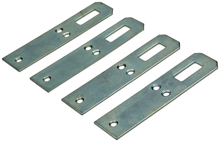 Mack 1013286 - 4 œillets de crémaillère galvanisés 100 mm | 5 pièces