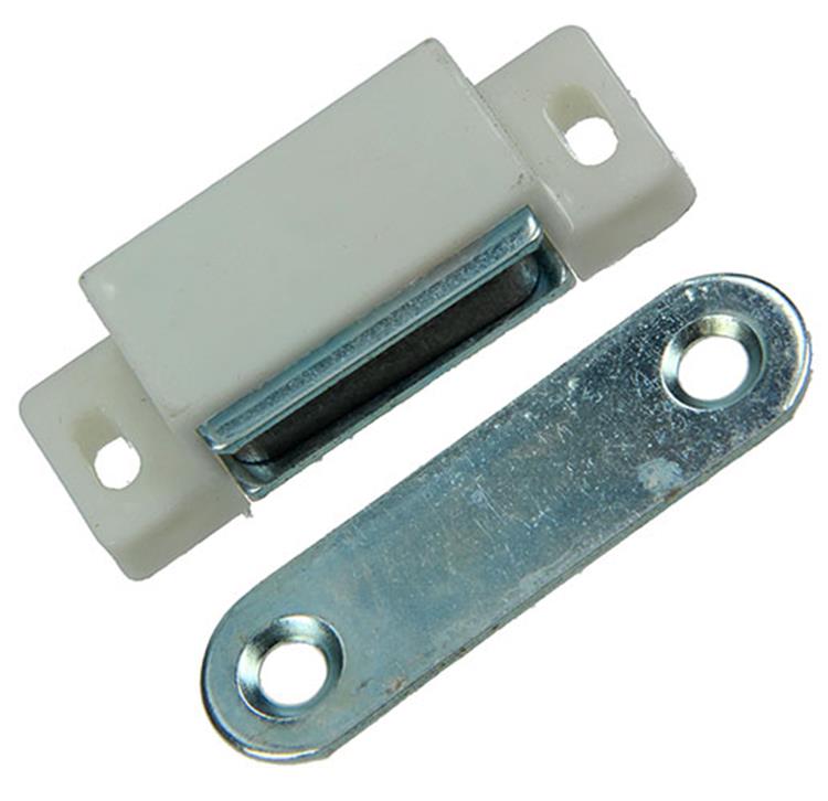 Mack 1015813 - 2 serrures magnétiques, modèle léger, plastique blanc | 10 pièces