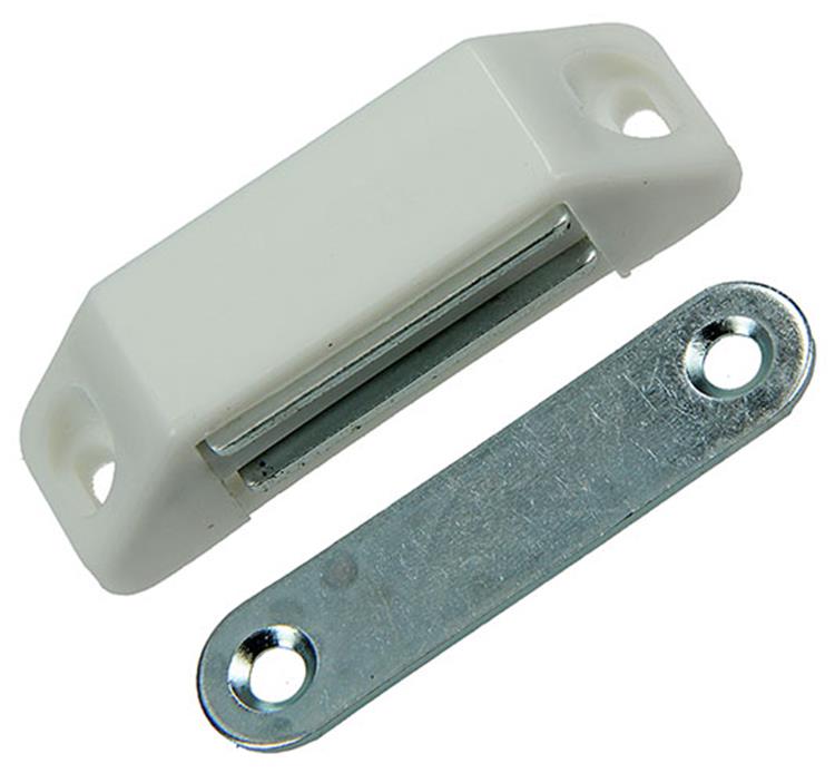 Mack 1015812 - 2 serrures magnétiques, modèle lourd, plastique blanc | 10 pièces