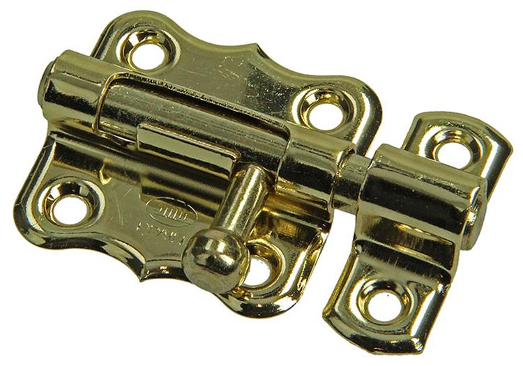 Mack 1015935 - 1 Loquet américain en laiton plaqué a 40 - b 20 mm | 5 pièces