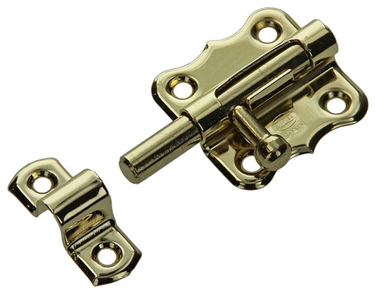 Mack 1015935 - 1 Loquet américain en laiton plaqué a 40 - b 20 mm | 5 pièces