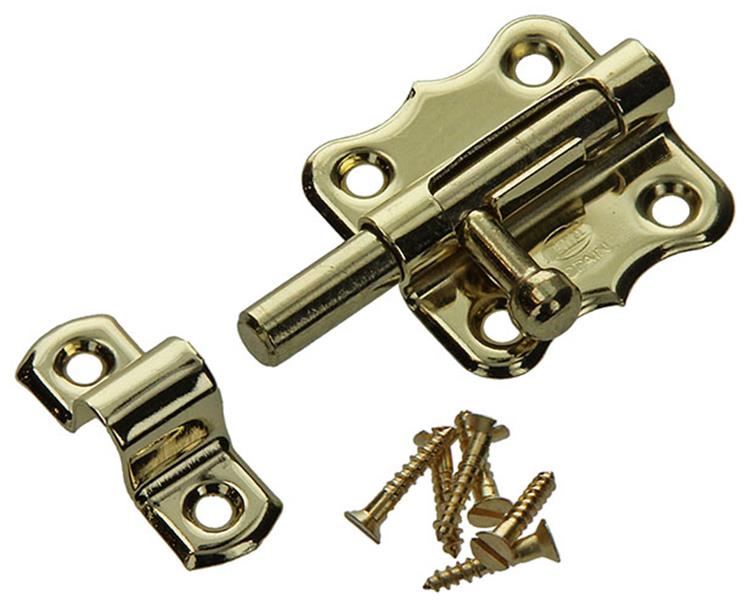 Mack 1015935 - 1 Loquet américain en laiton plaqué a 40 - b 20 mm | 5 pièces