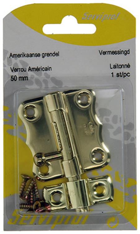 Mack 1015936 - 1 boulon américain en laiton plaqué a 50 - 22 mm | 5 pièces