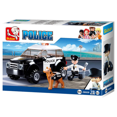 Voiture de police de Sluban avec chien