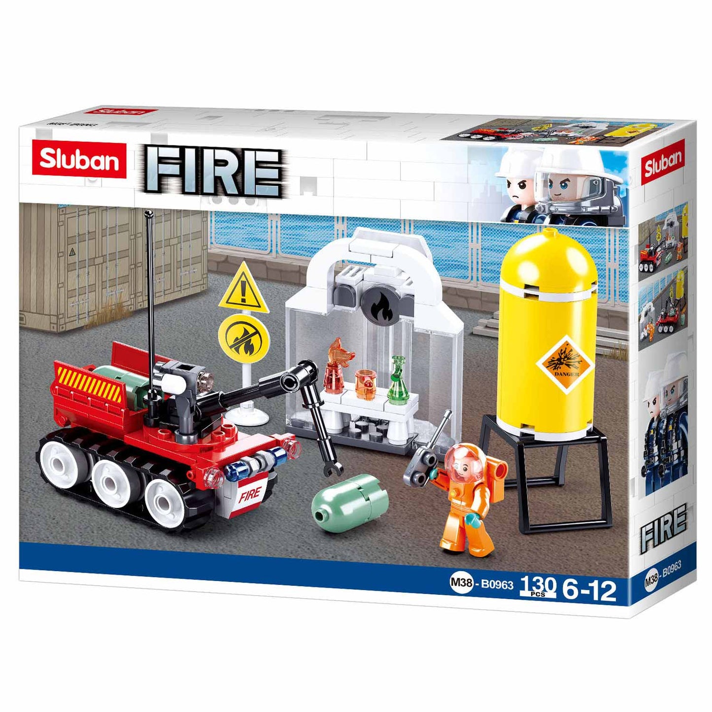 Exercice de robot de brigade de pompiers de Sluban