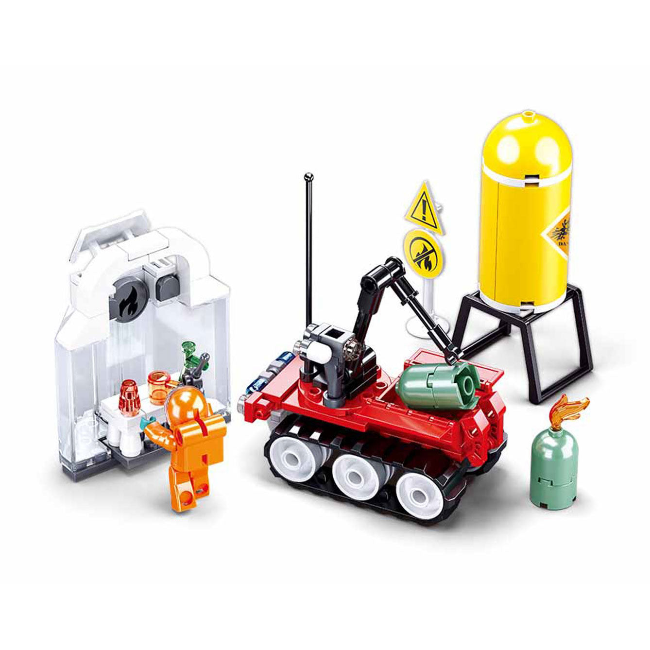 Exercice de robot de brigade de pompiers de Sluban