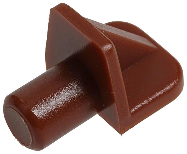 Mack 1015841 - 20 équerres d'étagère plastique marron ø 6 mm | 5 pièces