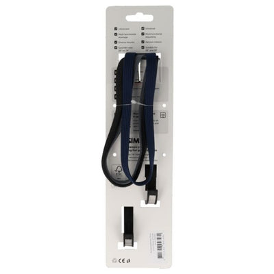 Sangle mousqueton Simson 71cm noir bleu anthracite