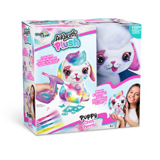 Chiot en peluche aérographe