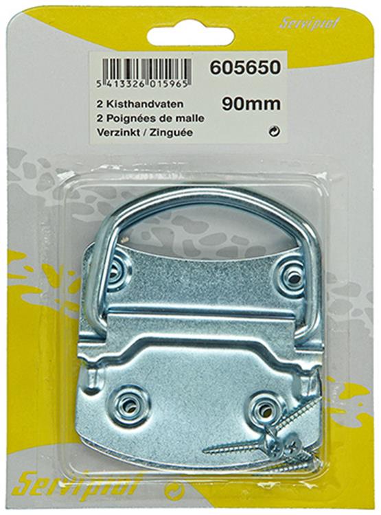 Mack 1013564 - 2 poignées de caisse galvanisées 90mm | 5 pièces