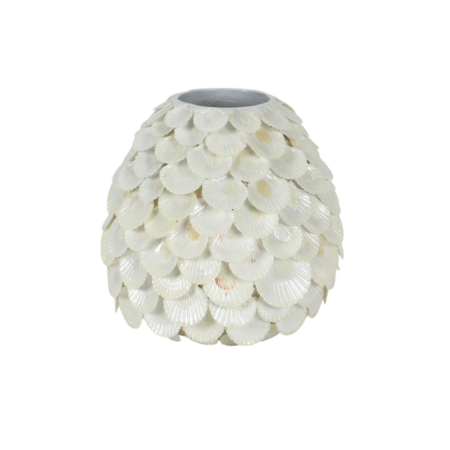 Vase ambiance manoir coquillages paresseux plage ø26xh23cm